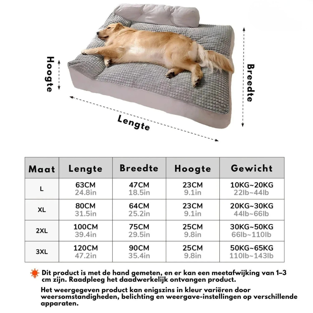 Pet Comfort Nest | Dik wasbaar kussen voor alle seizoenen, hond en kat